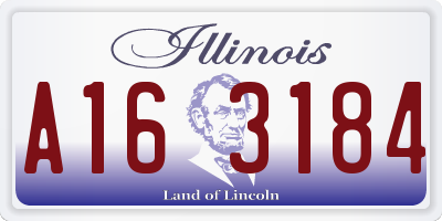 IL license plate A163184