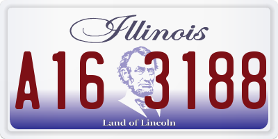 IL license plate A163188
