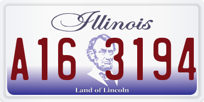 IL license plate A163194