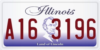 IL license plate A163196