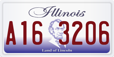 IL license plate A163206