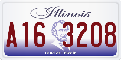 IL license plate A163208