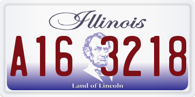 IL license plate A163218