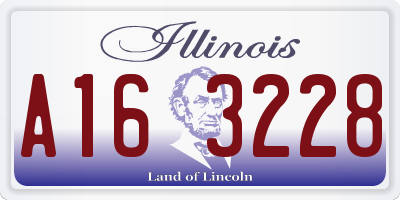 IL license plate A163228