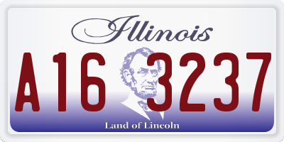 IL license plate A163237