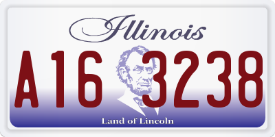 IL license plate A163238