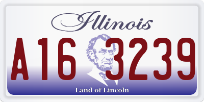 IL license plate A163239
