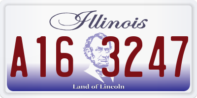 IL license plate A163247