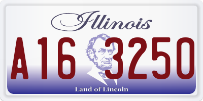 IL license plate A163250
