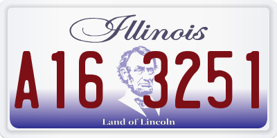 IL license plate A163251