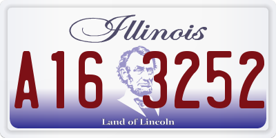 IL license plate A163252