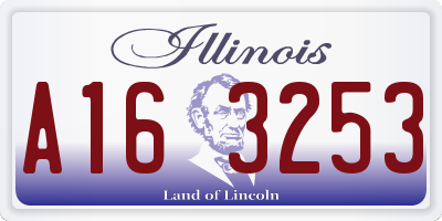 IL license plate A163253