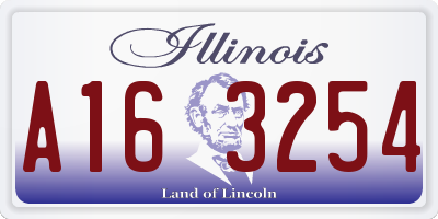 IL license plate A163254