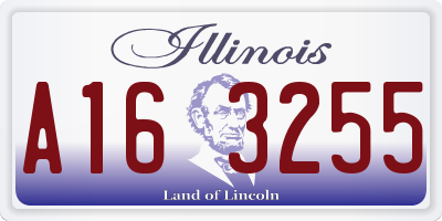 IL license plate A163255