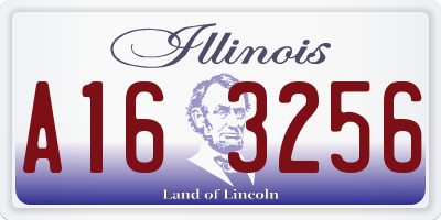 IL license plate A163256