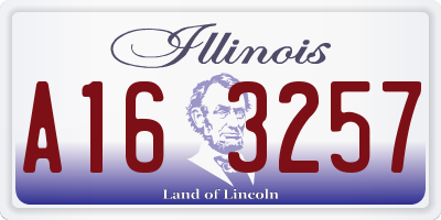 IL license plate A163257