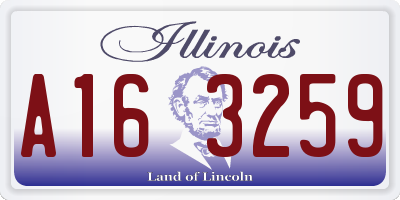 IL license plate A163259