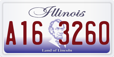 IL license plate A163260