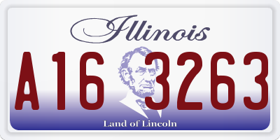 IL license plate A163263