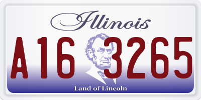 IL license plate A163265