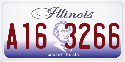 IL license plate A163266