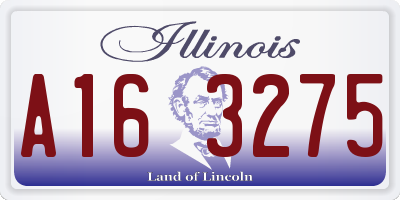 IL license plate A163275