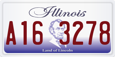 IL license plate A163278