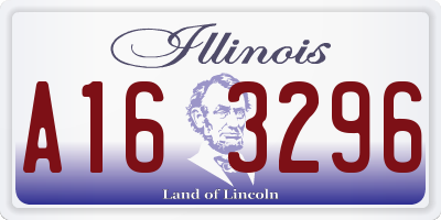 IL license plate A163296