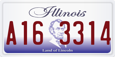 IL license plate A163314