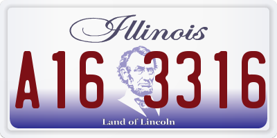 IL license plate A163316