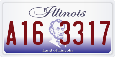 IL license plate A163317