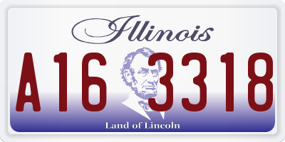 IL license plate A163318