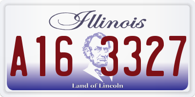 IL license plate A163327