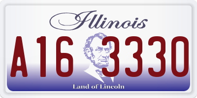 IL license plate A163330