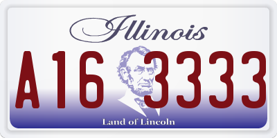 IL license plate A163333