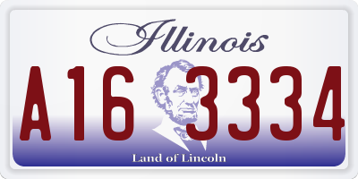 IL license plate A163334