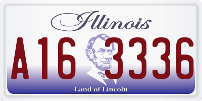 IL license plate A163336