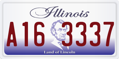 IL license plate A163337