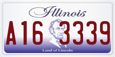 IL license plate A163339