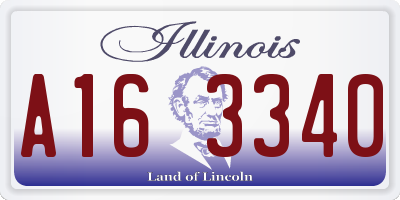 IL license plate A163340