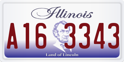 IL license plate A163343