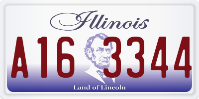 IL license plate A163344