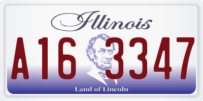IL license plate A163347