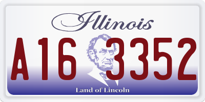 IL license plate A163352