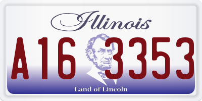 IL license plate A163353