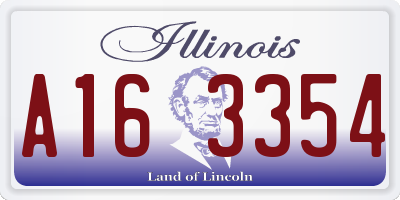 IL license plate A163354
