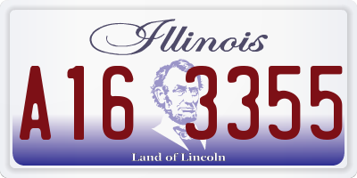 IL license plate A163355