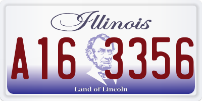 IL license plate A163356