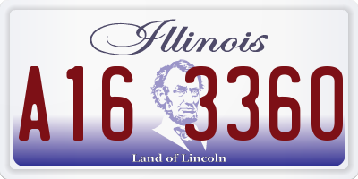 IL license plate A163360