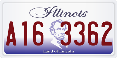 IL license plate A163362